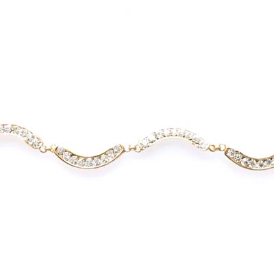 Swarovski Crystal Moon Thread  Chain Bracelet