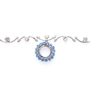 Swarovski Crystal Circle Floral Leaf Bracelet