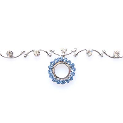 Swarovski Crystal Circle Floral Leaf Bracelet