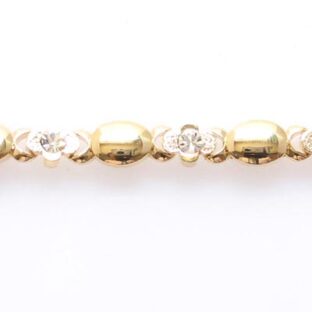 Swarovski Crystal Floral Chain Bracelet Bangle