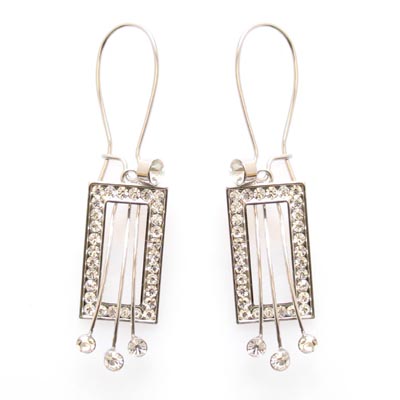 Swarovski Crystal Hoop Pendant Earrings