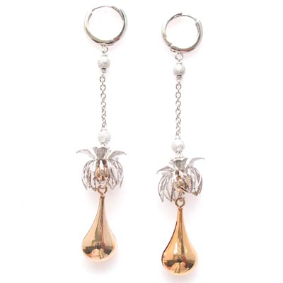 Swarovski Crystal Pendant Palm Tree Earrings