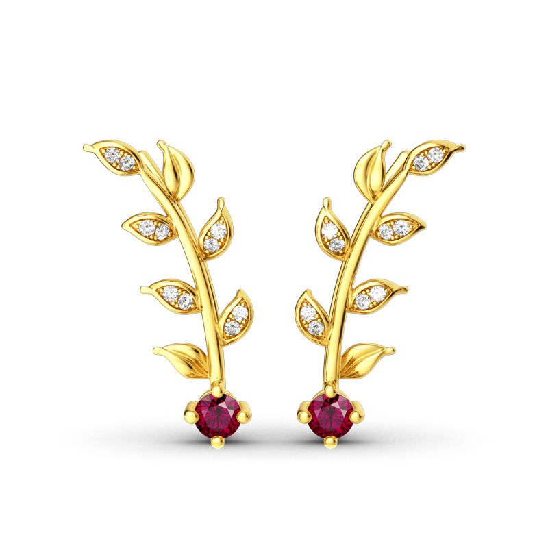 Golden Leaves Earring Climber