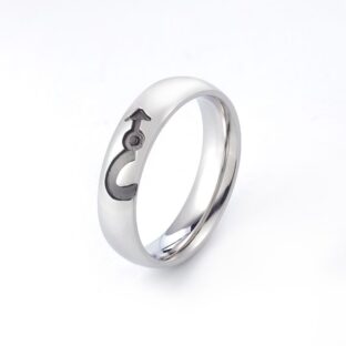 Heart Titanium Steel Men's Band