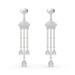 Taj Mahal Inspired Sterling Silver Dangle Earrings