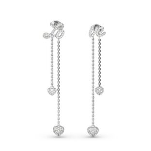 Love Heart Drop Earrings