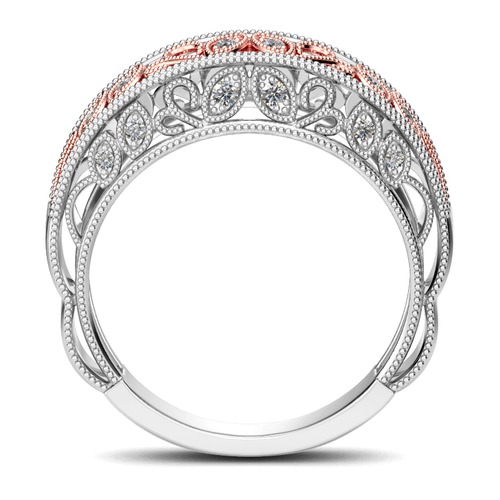 Vintage Leaf Sterling Silver Women's Band