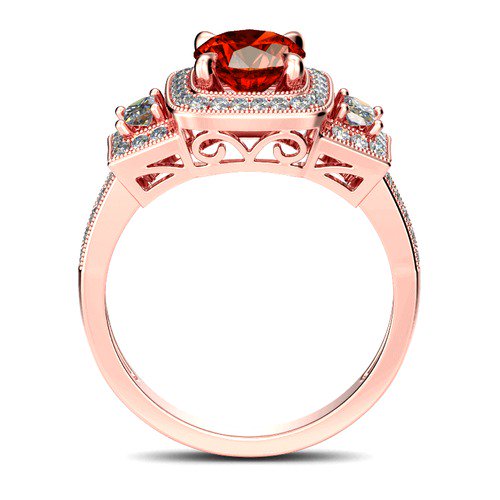 G1-garnet_G2-diamond_G3-diamond_M1-925silverrosegolden G1-garnet_G2-diamond_G3-diamond_M1-925silverrosegolden