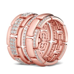 Art Deco Round Cut Sterling Silver Band Set