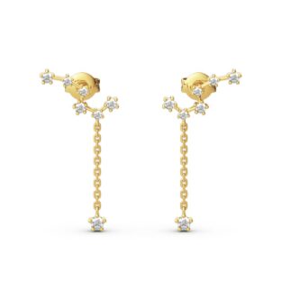 Constellation Star Sterling Silver Ear Jackets