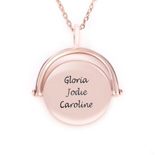 Spinning Engraved Sterling Silver Necklace