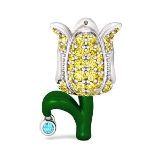 Tulip Charm Sterling Silver