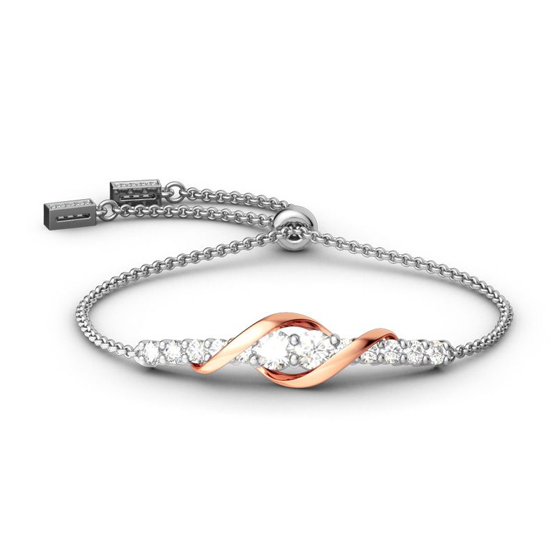 Two Tone Two Stone Sterling Silver Jewelry Set