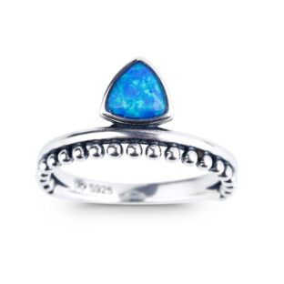 Petite Triangle Opal Ring