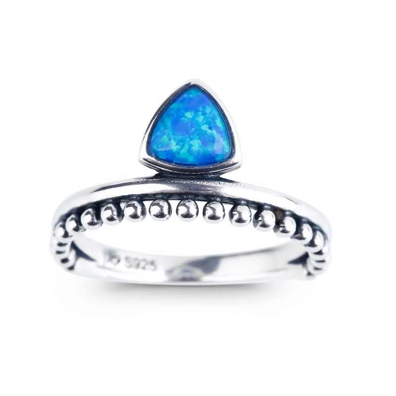 Petite Triangle Opal Ring
